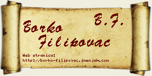 Borko Filipovac vizit kartica